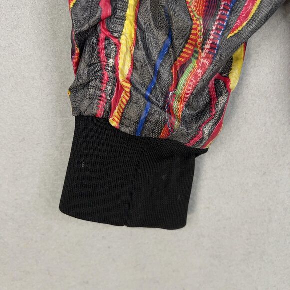 Coogi Jacket Womens Medium Bomber 3D Knit AOP Street Urban 90s Y2K Hip Hop - Picture 7 of 16